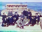 Группа участников строительства железнодорожной ветки на Попов остров. Фото С.М. Прокудина-Горского. 1916 г.