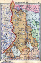 Карта Карело-Финской ССР на 1940 г.
