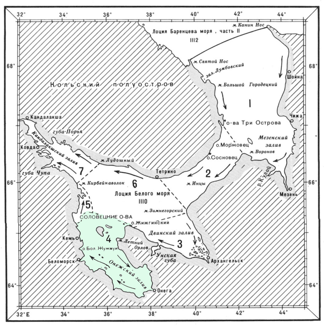 Карта Белого моря
